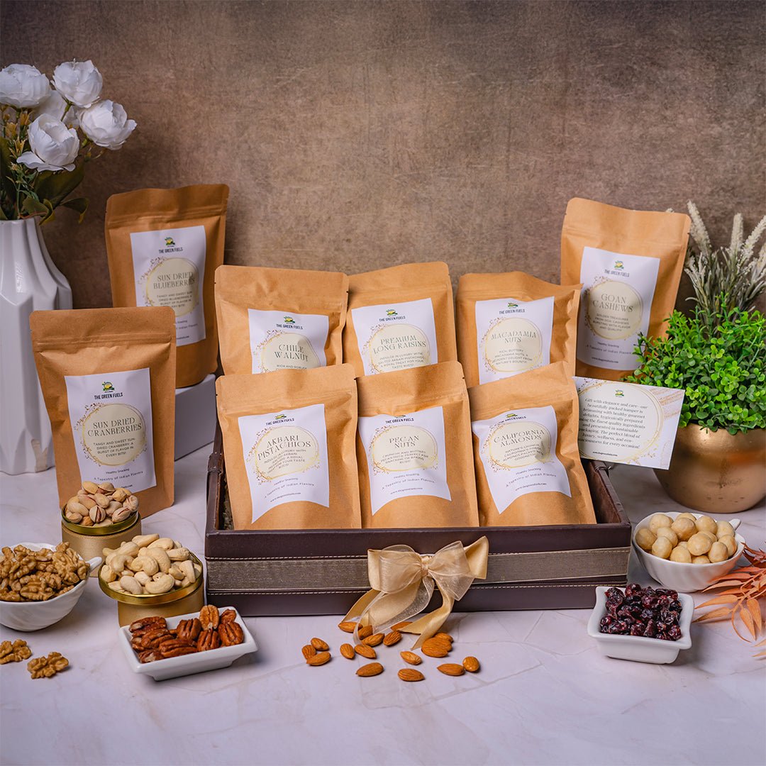 Elite Harvest Royale Option 3 – Premium Dry Fruit Hamper with Walnuts, Cashews, Pistachios and Almonds – The Green Fuels