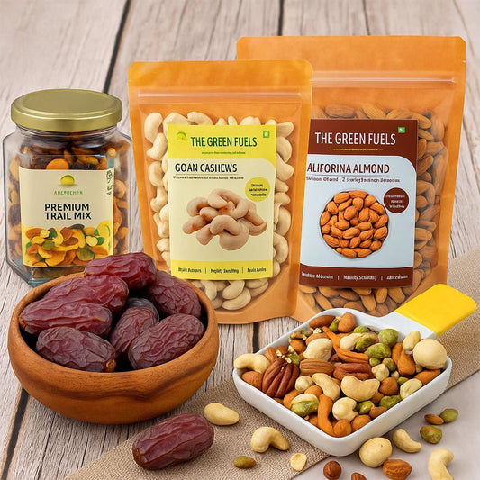 Fitness workout nutrition bundle – Healthy Snacks & Dry Fruits Gift Pack – The Green Fuels