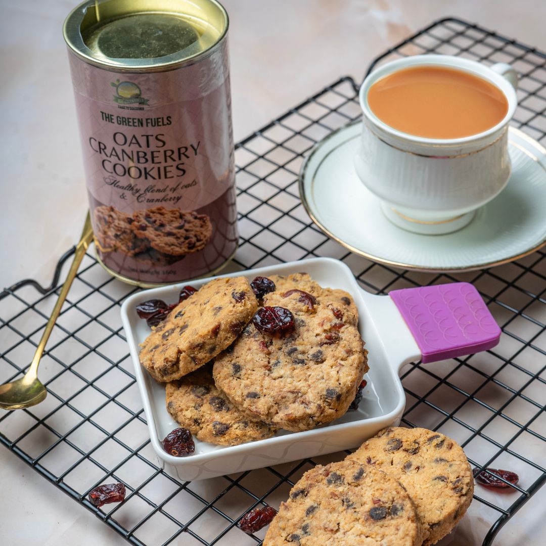 Oats Cranberry Cookies (No Maida)