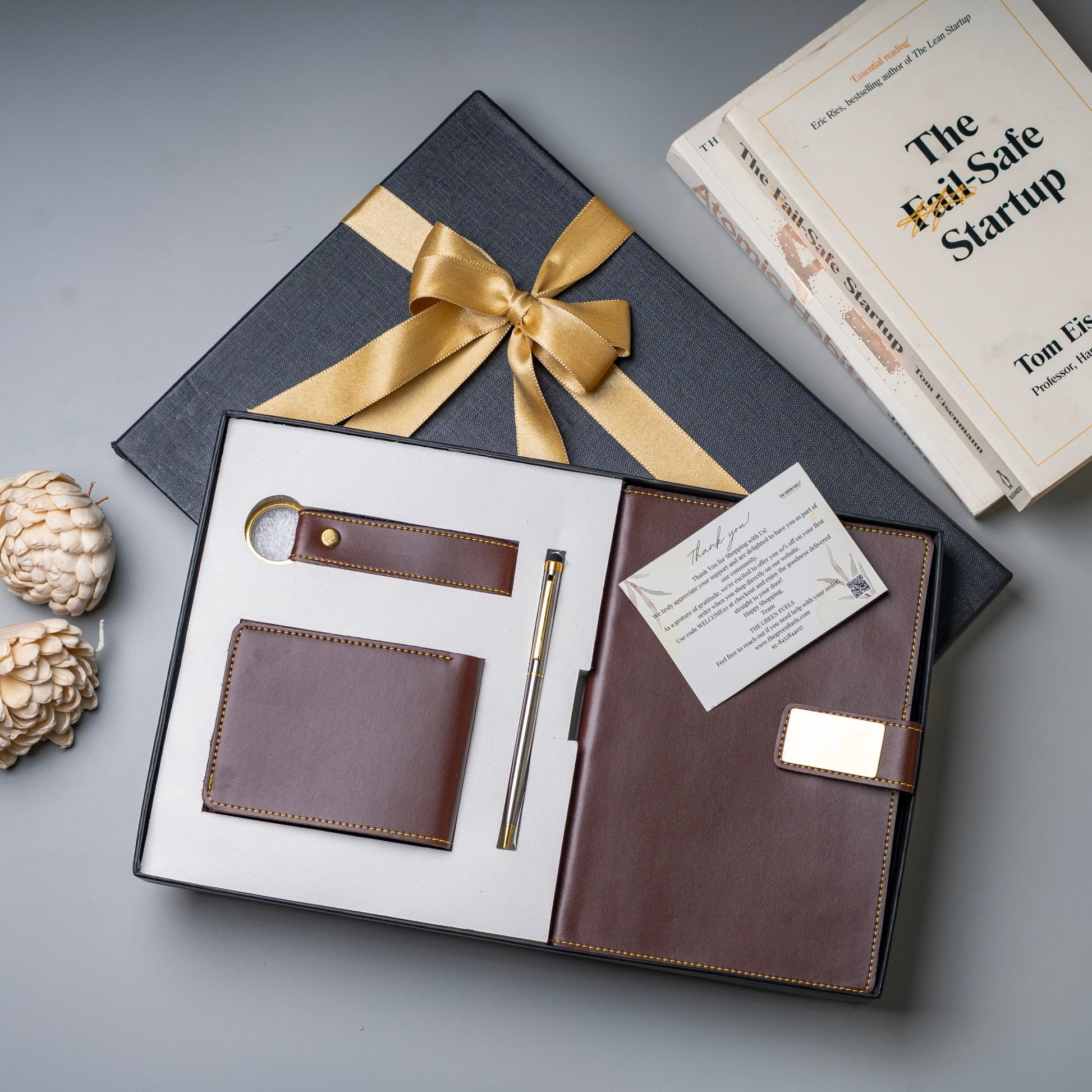 Timeless professional kit – premium corporate gift hamper with planner, pen, keychain and wallet by TGF
